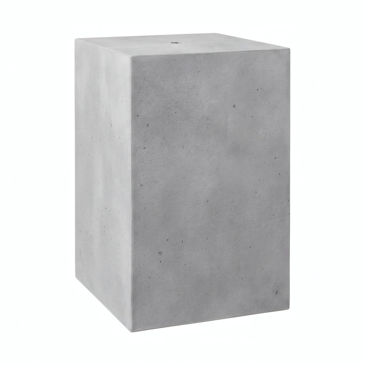 Klosz sześcienny z cementu z oprawką E27 — Jasny cement