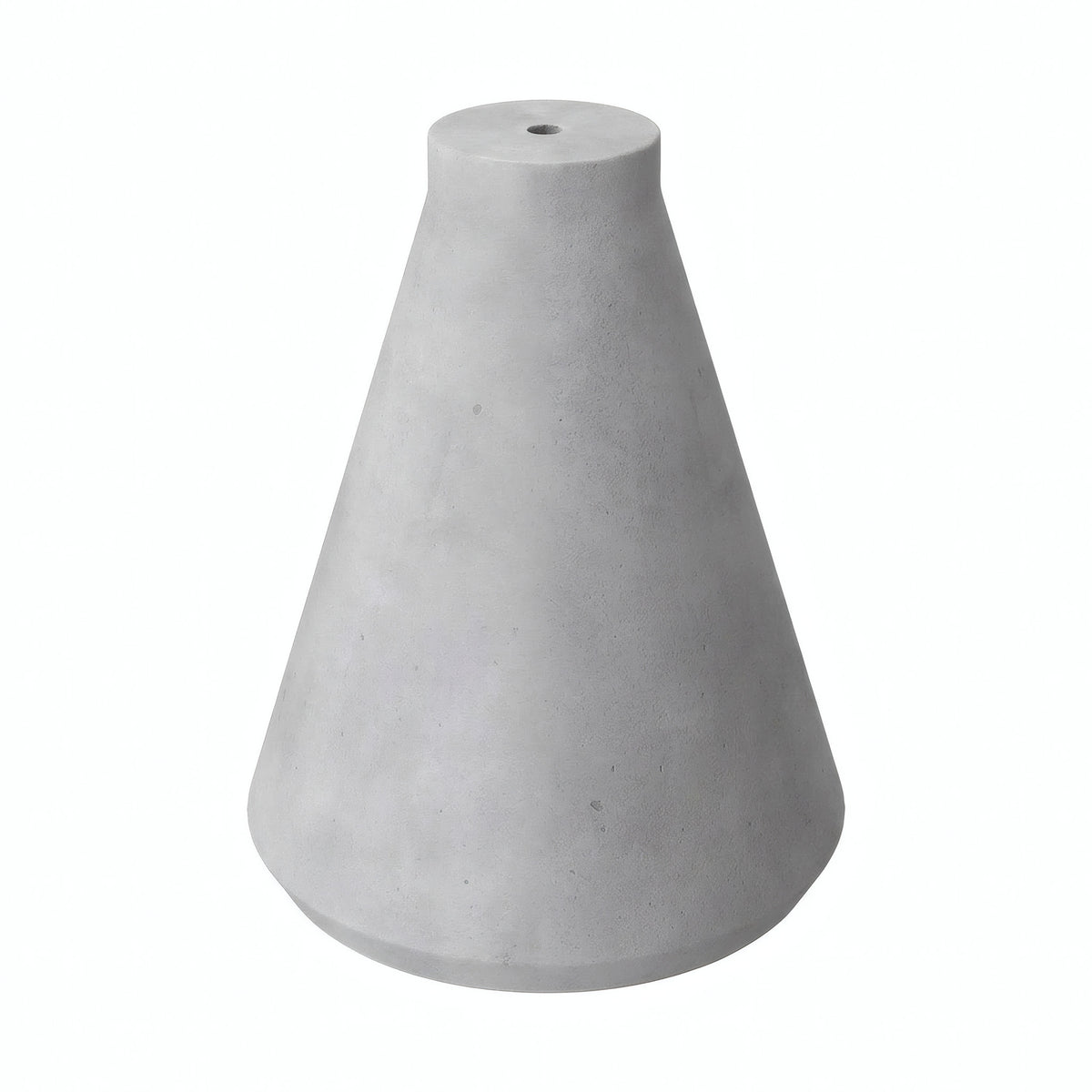 Klosz lejkowy z cementu z oprawką E27 — Jasny cement