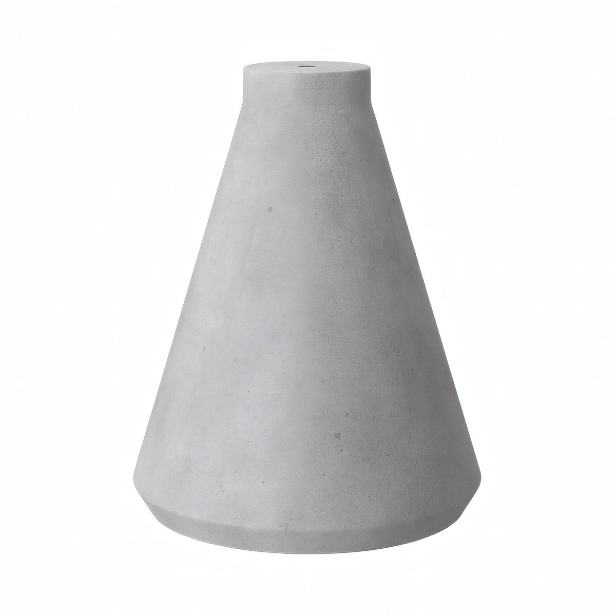 Klosz lejkowy z cementu z oprawką E27 — Jasny cement
