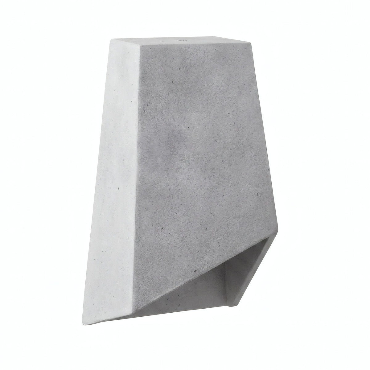 Klosz pryzmatyczny z cementu z oprawką E27 — Jasny cement
