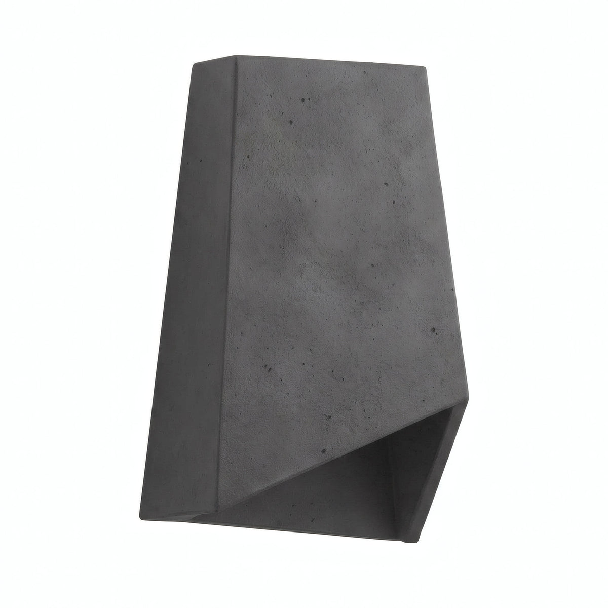 Klosz pryzmatyczny z cementu z oprawką E27 — Ciemny cement