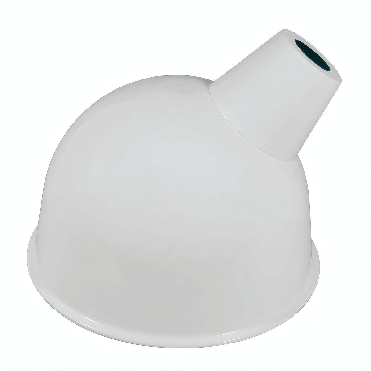 Klosz emaliowany ze skośnym wylotem Ø 30 cm do oprawki E27 — Biały