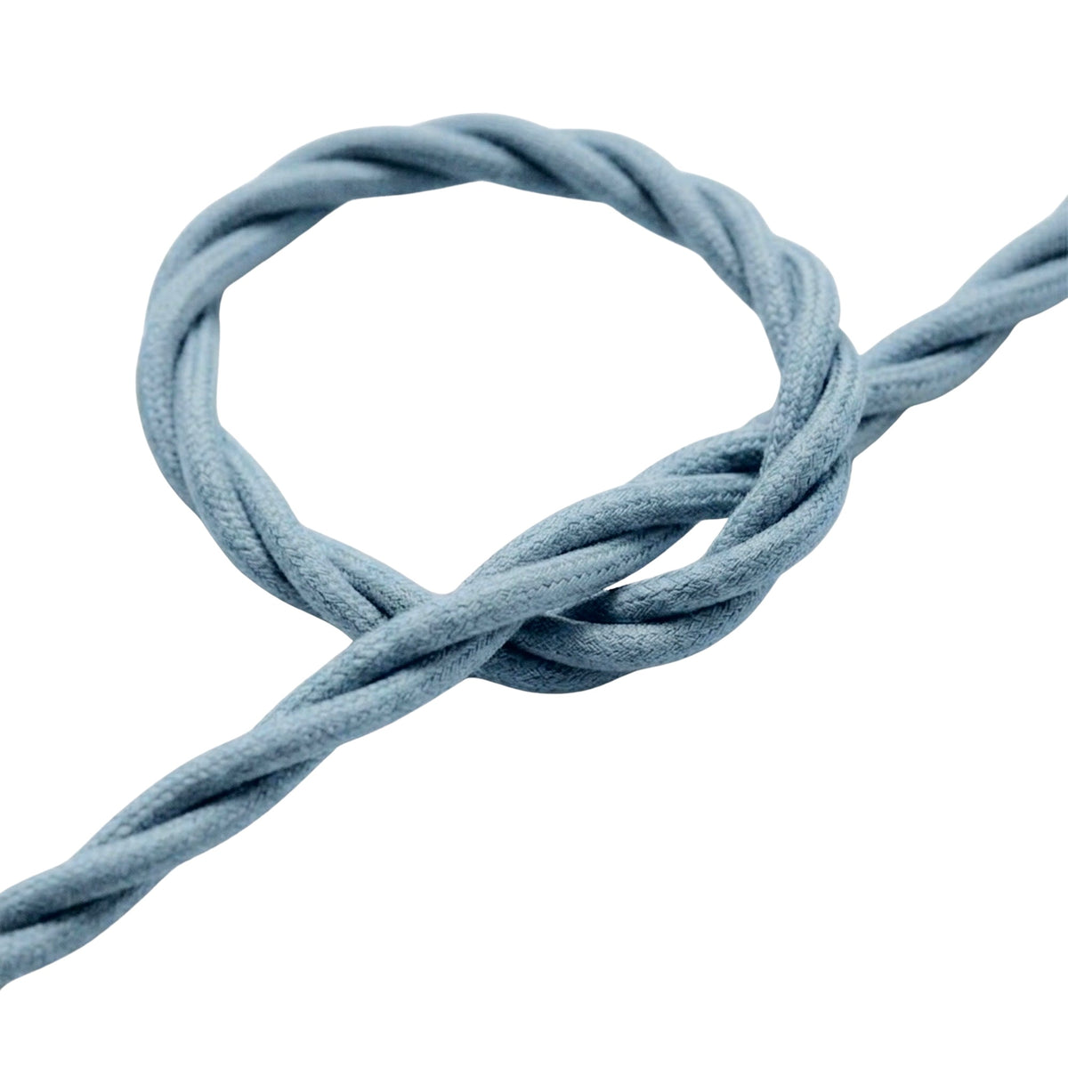 Skręcany kabel w oplocie bawełnianym – Oceaniczny niebieski