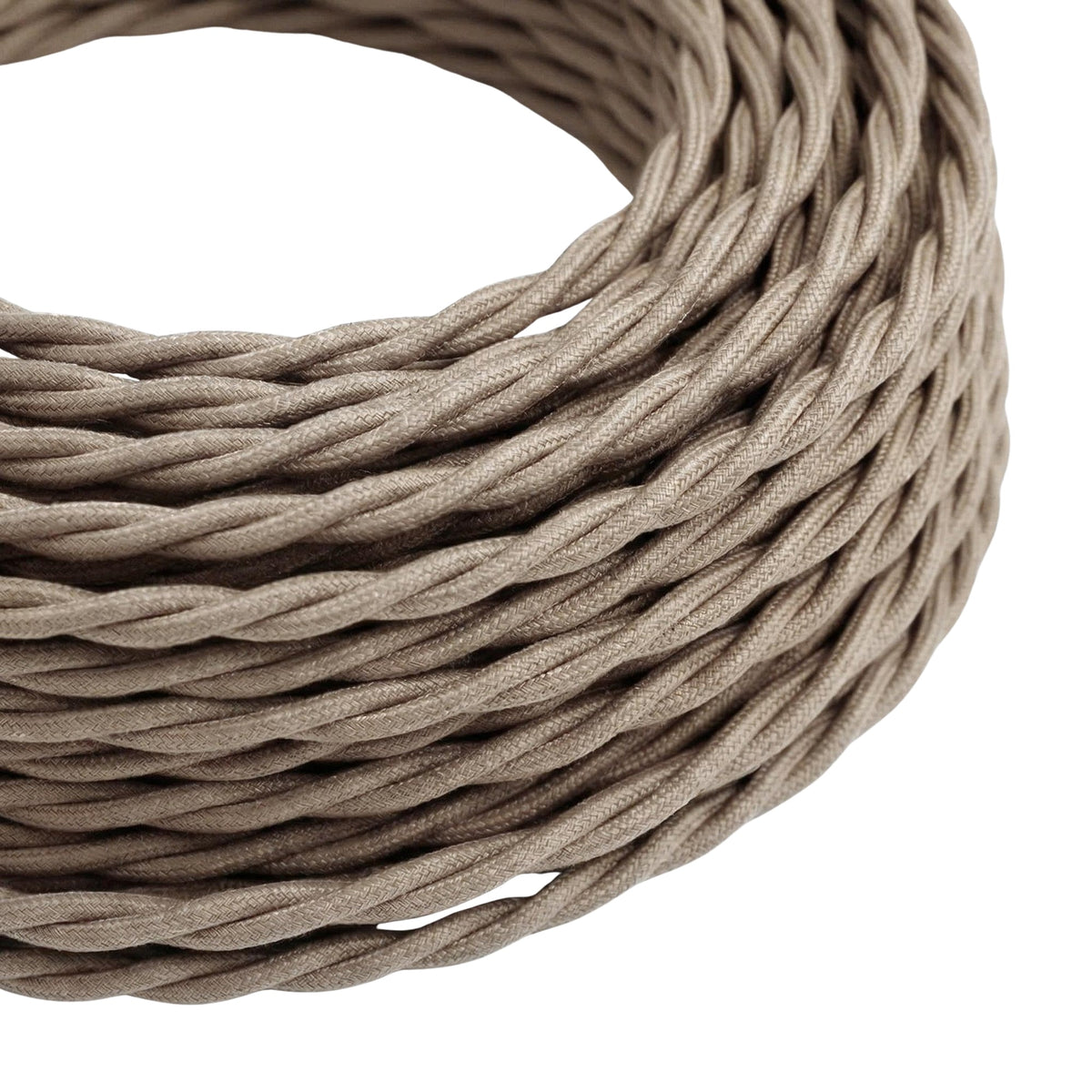 Skręcany kabel w oplocie bawełnianym – Gołębi szary