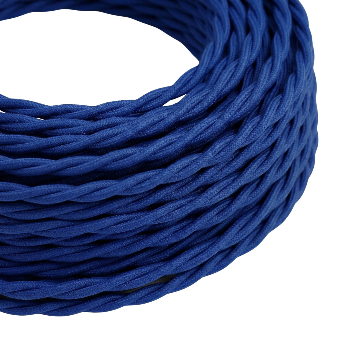 Skręcany kabel w oplocie z efektem jedwabiu – Klasyczny niebieski