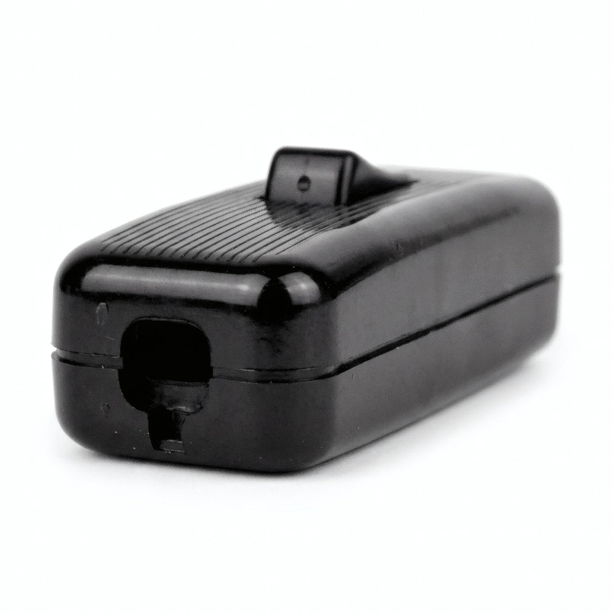 Interrupteur Unipolaire Passe-fil Noir (2 ou 3 fils) - photo produit fond blanc 6