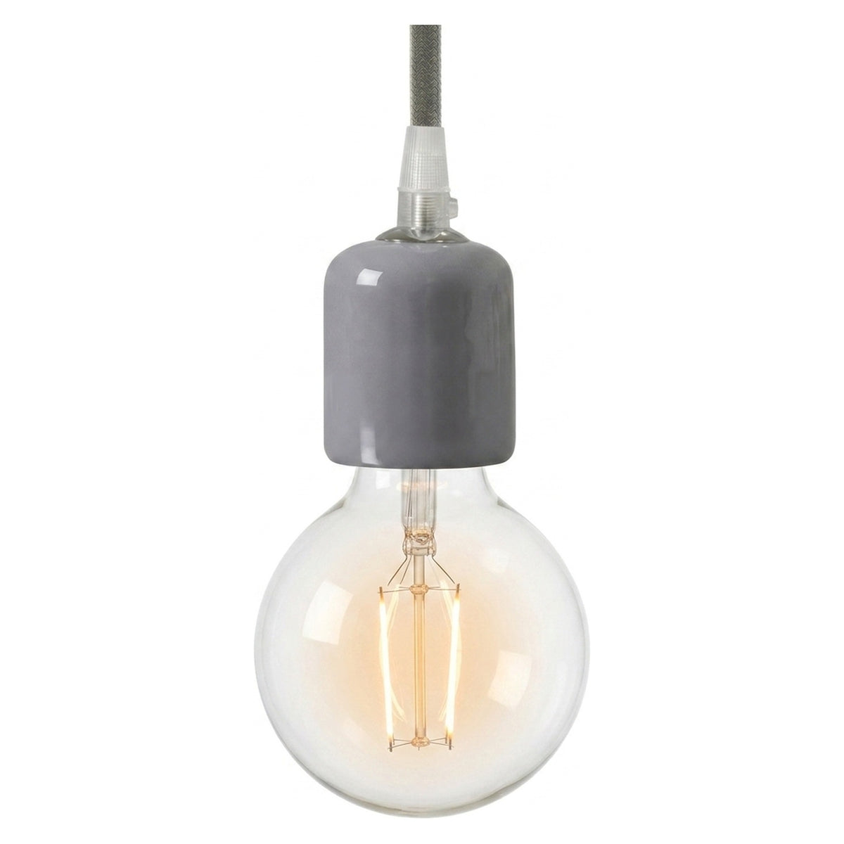Oprawka E27 ceramiczna — Szary