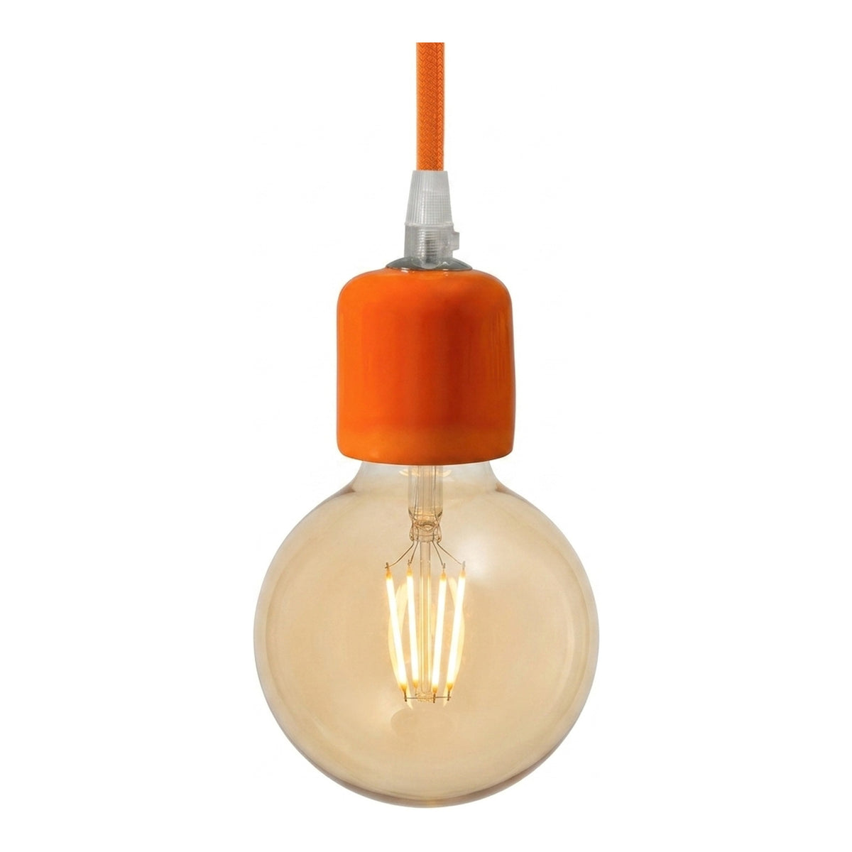Oprawka E27 ceramiczna — Pomarańczowy