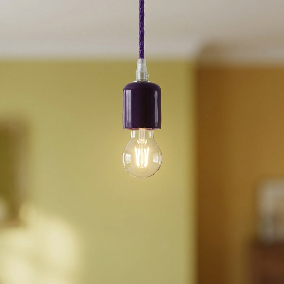 Oprawka E27 ceramiczna — Fioletowy