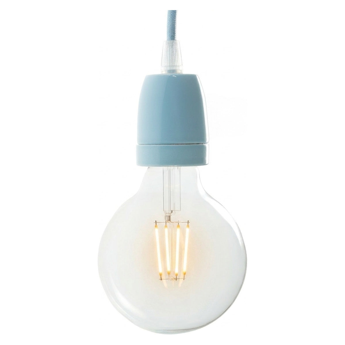 Oprawka E27 porcelanowa — Lazurowy