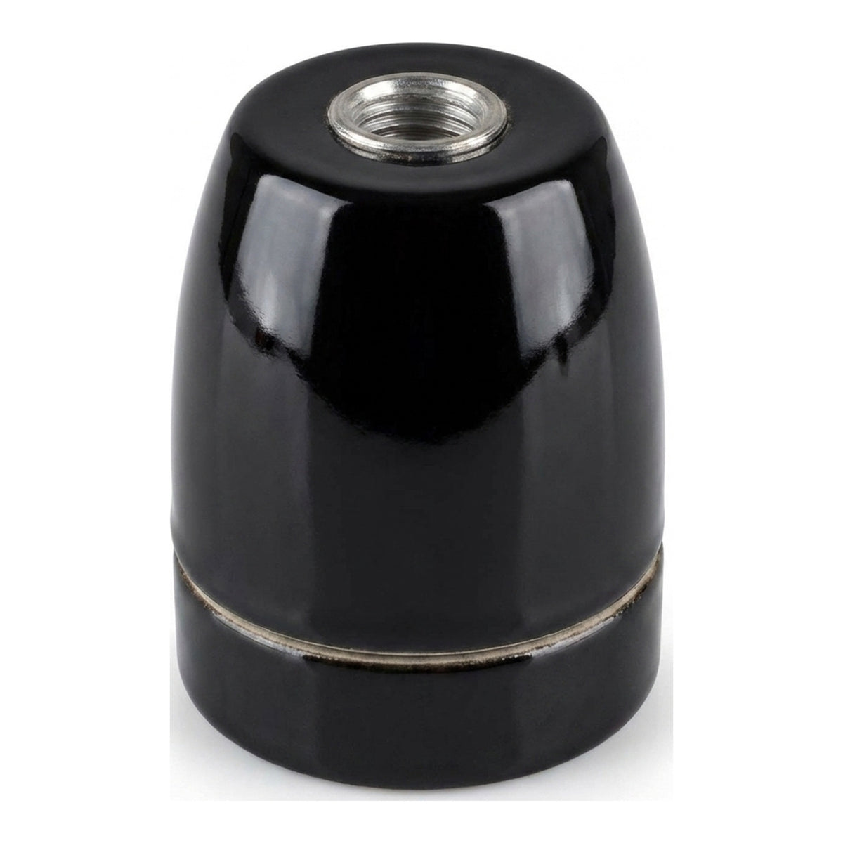 Oprawka E27 porcelanowa — Czarny
