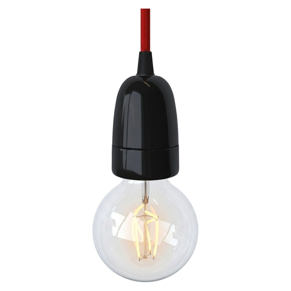 Oprawka E40 porcelanowa — Czarny