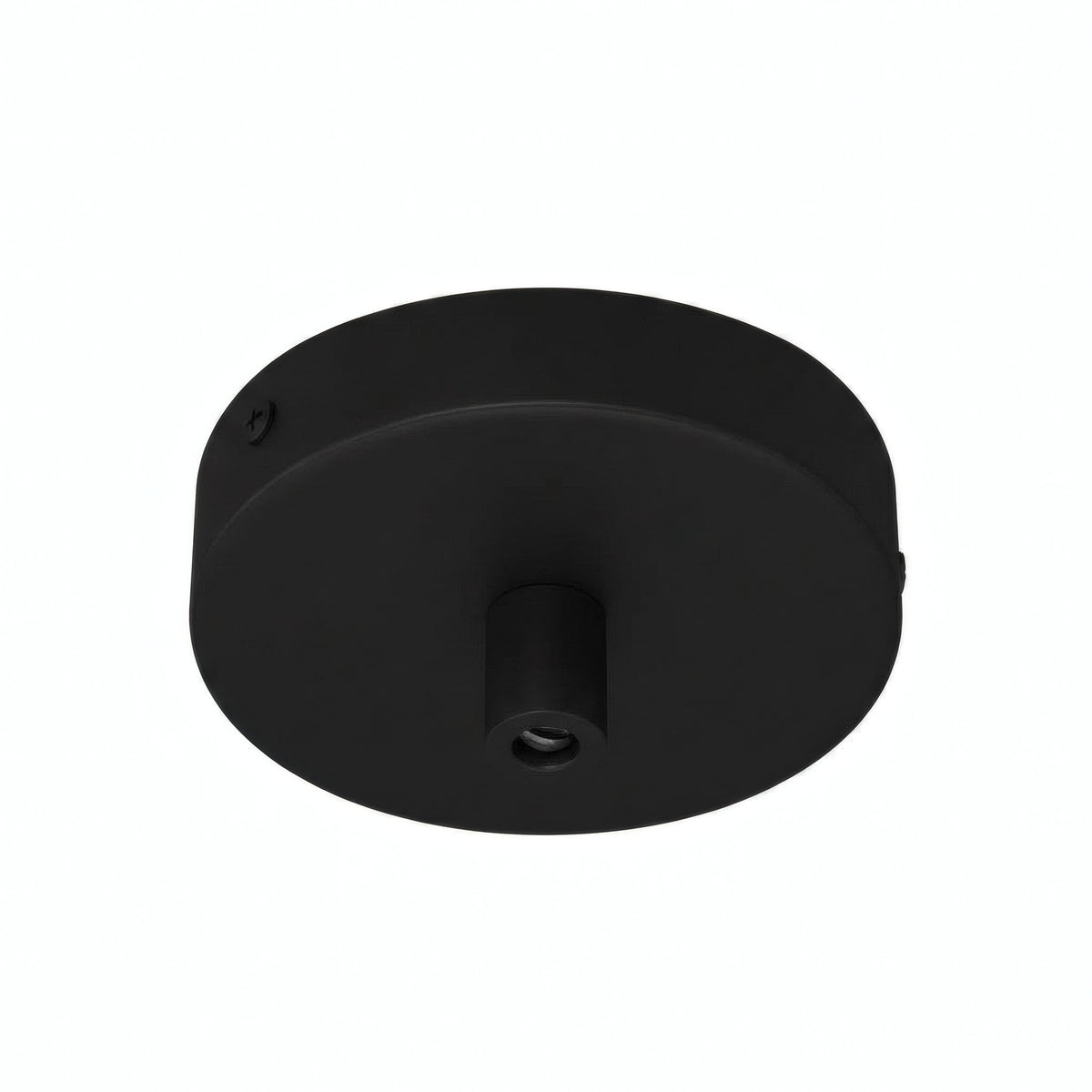 Mini rozeta cylindryczna z metalu, Ø 83 mm — 1 otwór centralny / Cylindryczny metalowy / Czarny