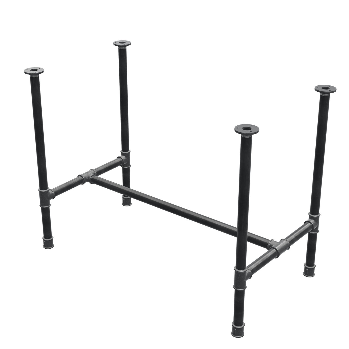 Podstawa stołu jadalnego, rama w kształcie H, żeliwo i stal Ø 34 mm, 102 × 56 cm, wysokość 75 cm