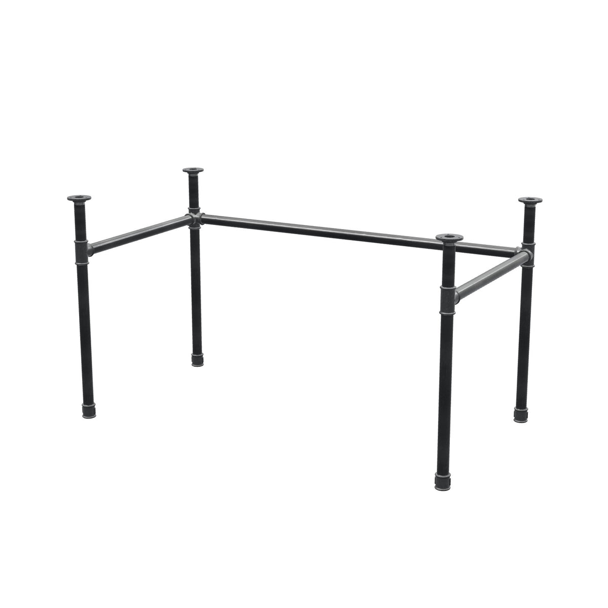 Podstawa biurka, rama w kształcie U, żeliwo i stal Ø 34 mm, 132 × 72 cm, wysokość 72 cm
