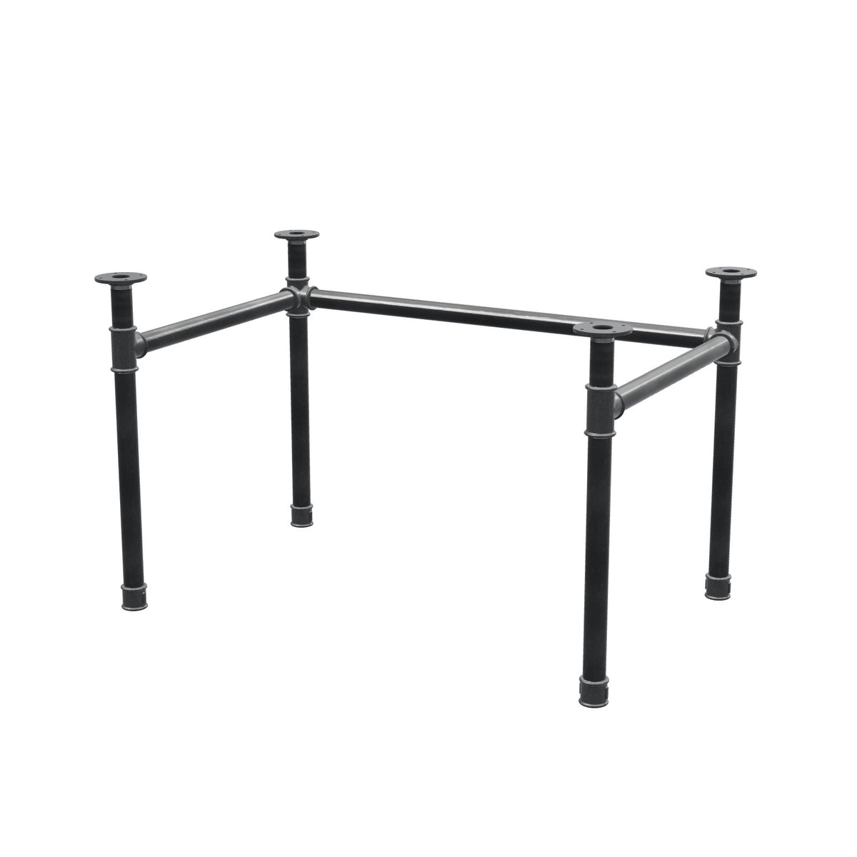 Podstawa biurka, rama w kształcie U, żeliwo i stal Ø 42 mm, 116 × 76 cm, wysokość 70 cm