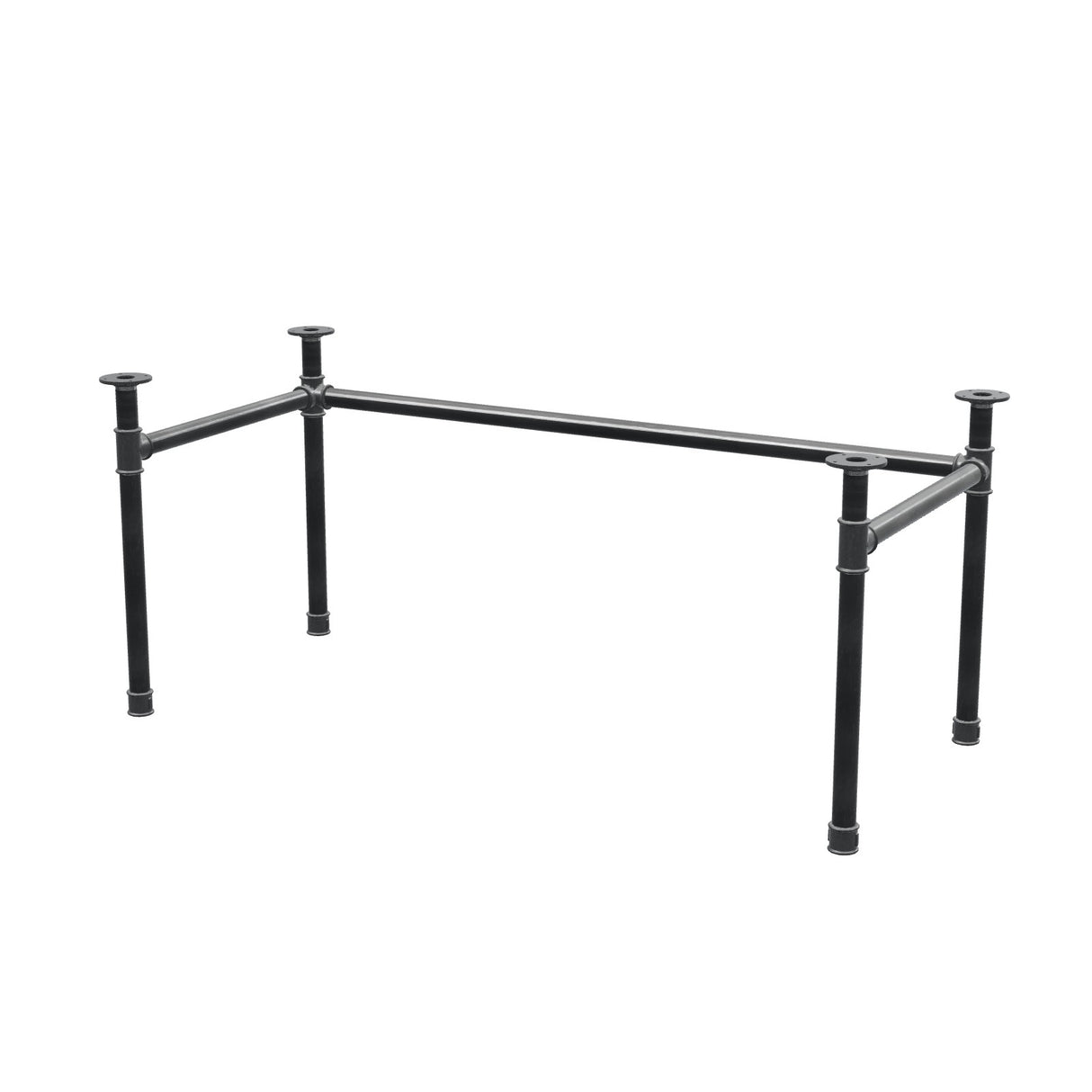 Podstawa biurka, rama w kształcie U, żeliwo i stal Ø 42 mm, 166 × 76 cm, wysokość 70 cm