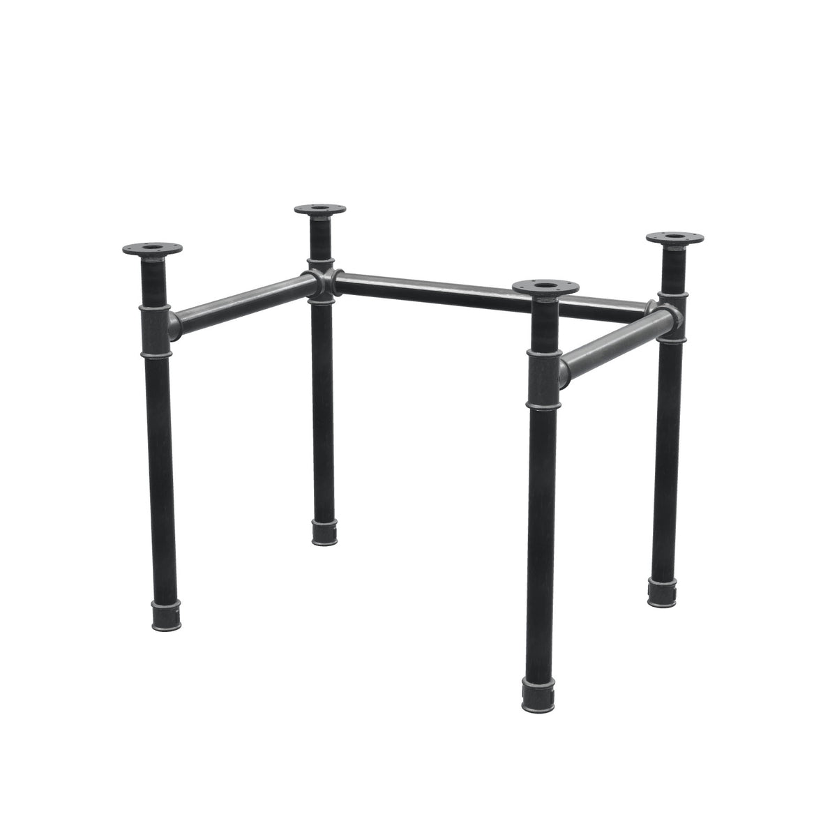 Podstawa biurka, rama w kształcie U, żeliwo i stal Ø 42 mm, 86 × 66 cm, wysokość 70 cm