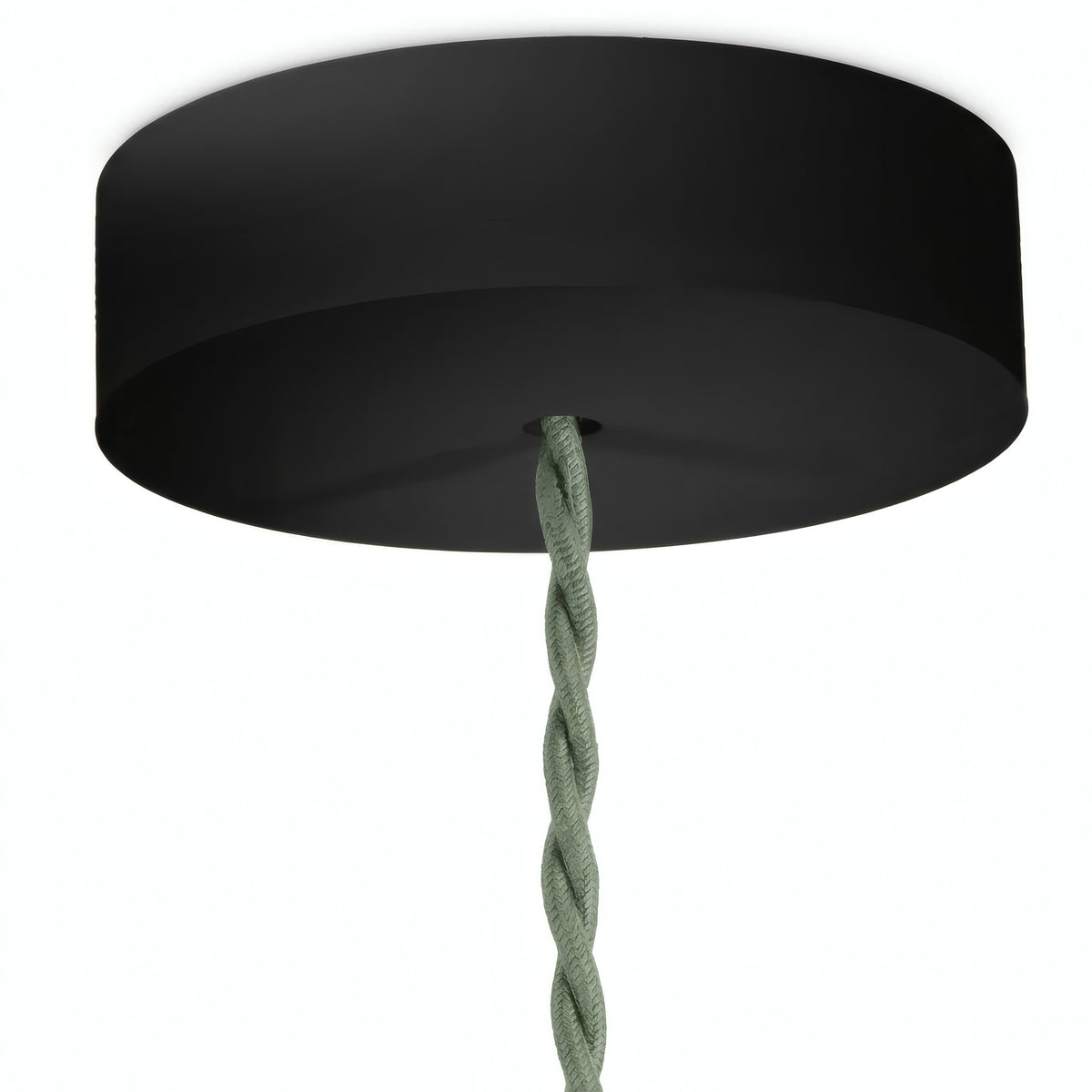 Okrągła rozeta z drewna, Ø 120 mm — Czarny