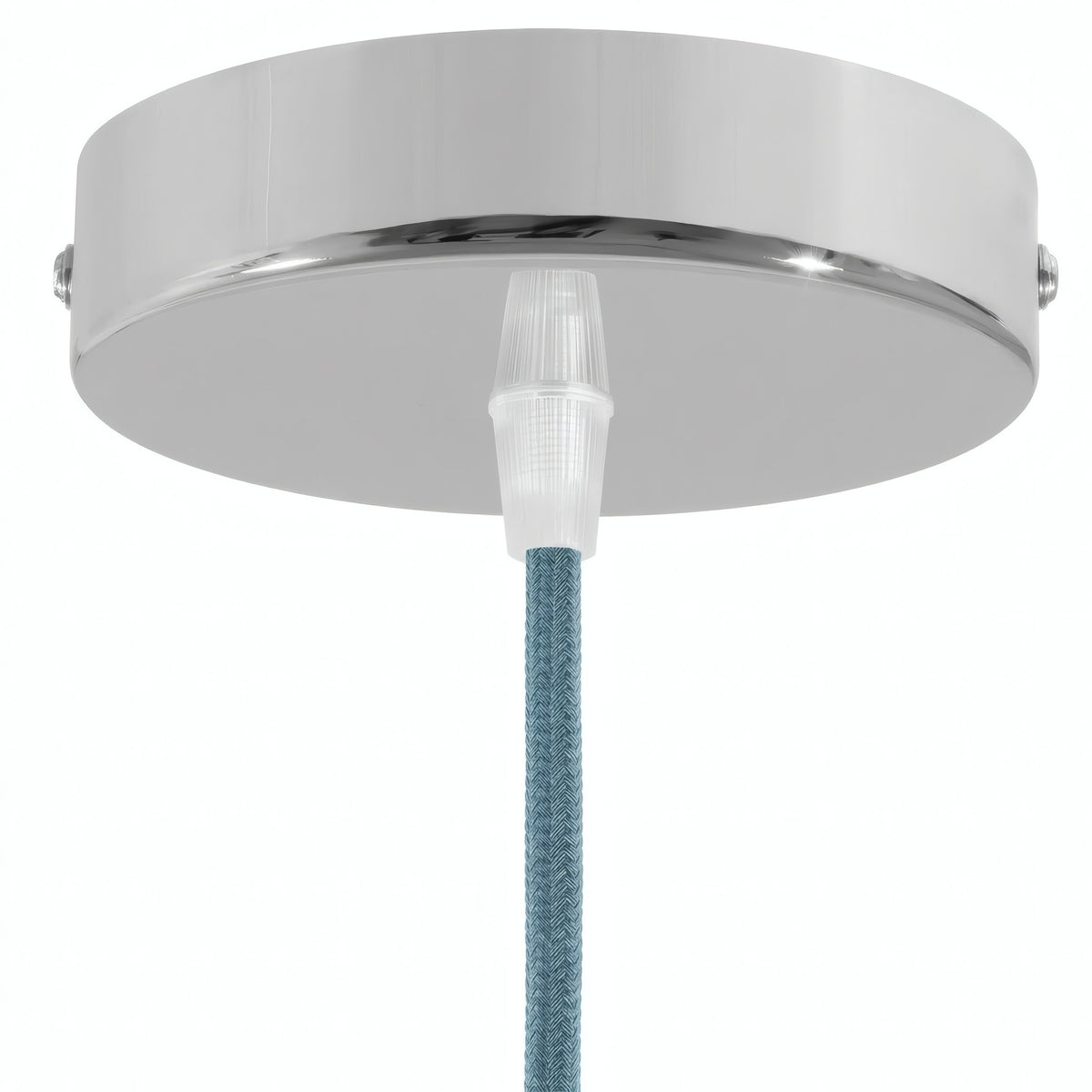 Rozeta cylindryczna z metalu, Ø 120 mm — Stożkowy termoplastyczny / Chrom