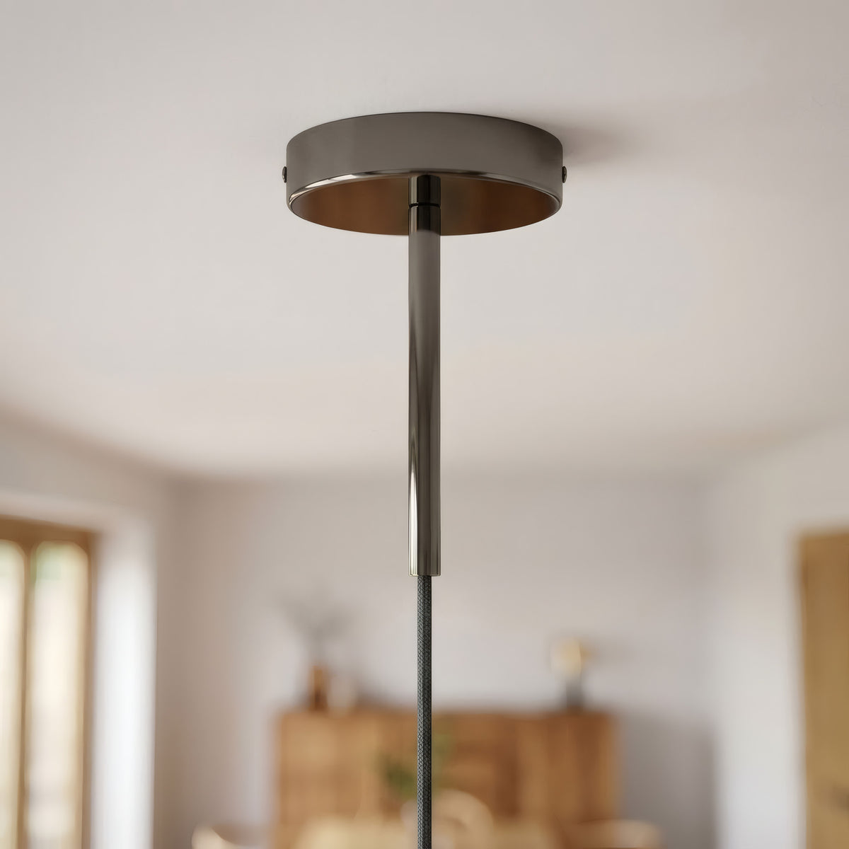 Rozeta cylindryczna z metalu z dławikiem 15 cm — Czarna perła