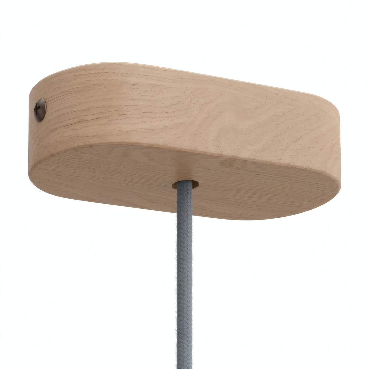 Owalna rozeta z drewna, 120 × 51 mm — Naturalny