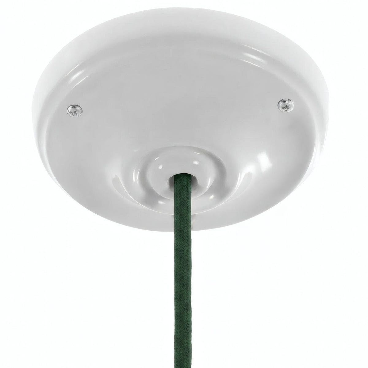 Porcelanowa rozeta z zestawem mocującym, Ø 105 mm — Biały