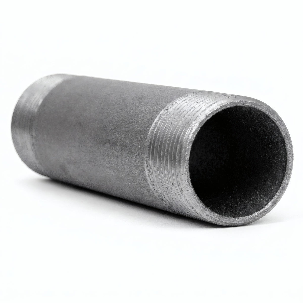 Tube 1''1/2 - 40x49mm acier noir - fileté - photo produit fond blanc 3