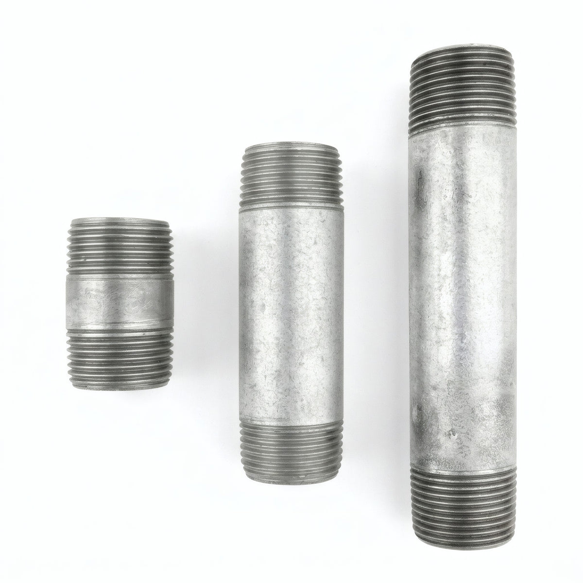 Tube 1'' - 26x34mm acier galvanisé - fileté - photo produit fond blanc 1