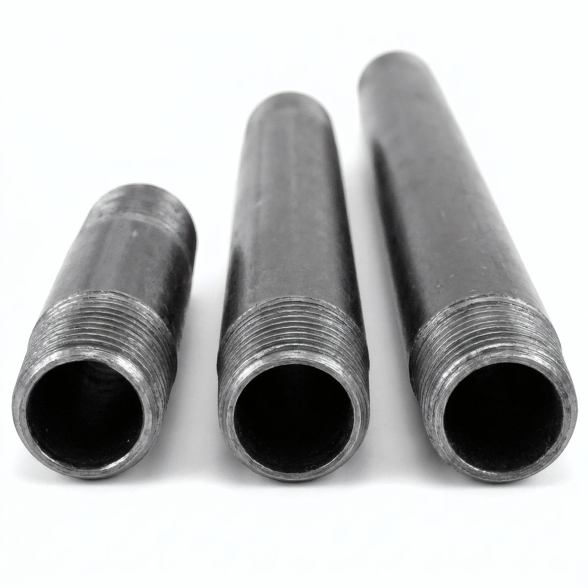 Tube 3/8'' - 12x17mm acier noir - fileté - photo produit fond blanc 7