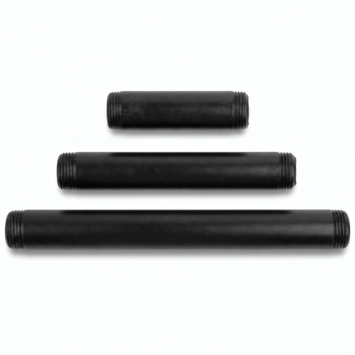 Tubes filetés - déco – peinture noire - photo produit fond blanc 6