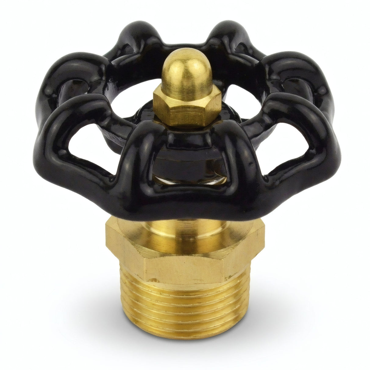 Volant noir 52mm sur mamelon laiton - photo produit fond blanc 3