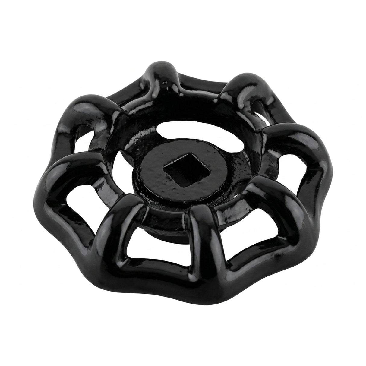 Volant noir en fonte 54 mm pour robinet, déco industrielle