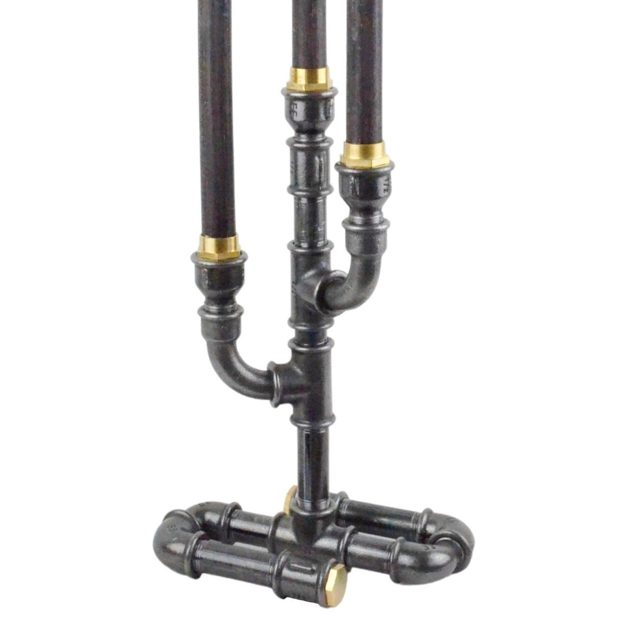 Chandelier Yogi Style Industriel - chandelier en raccords de plomberie noirs