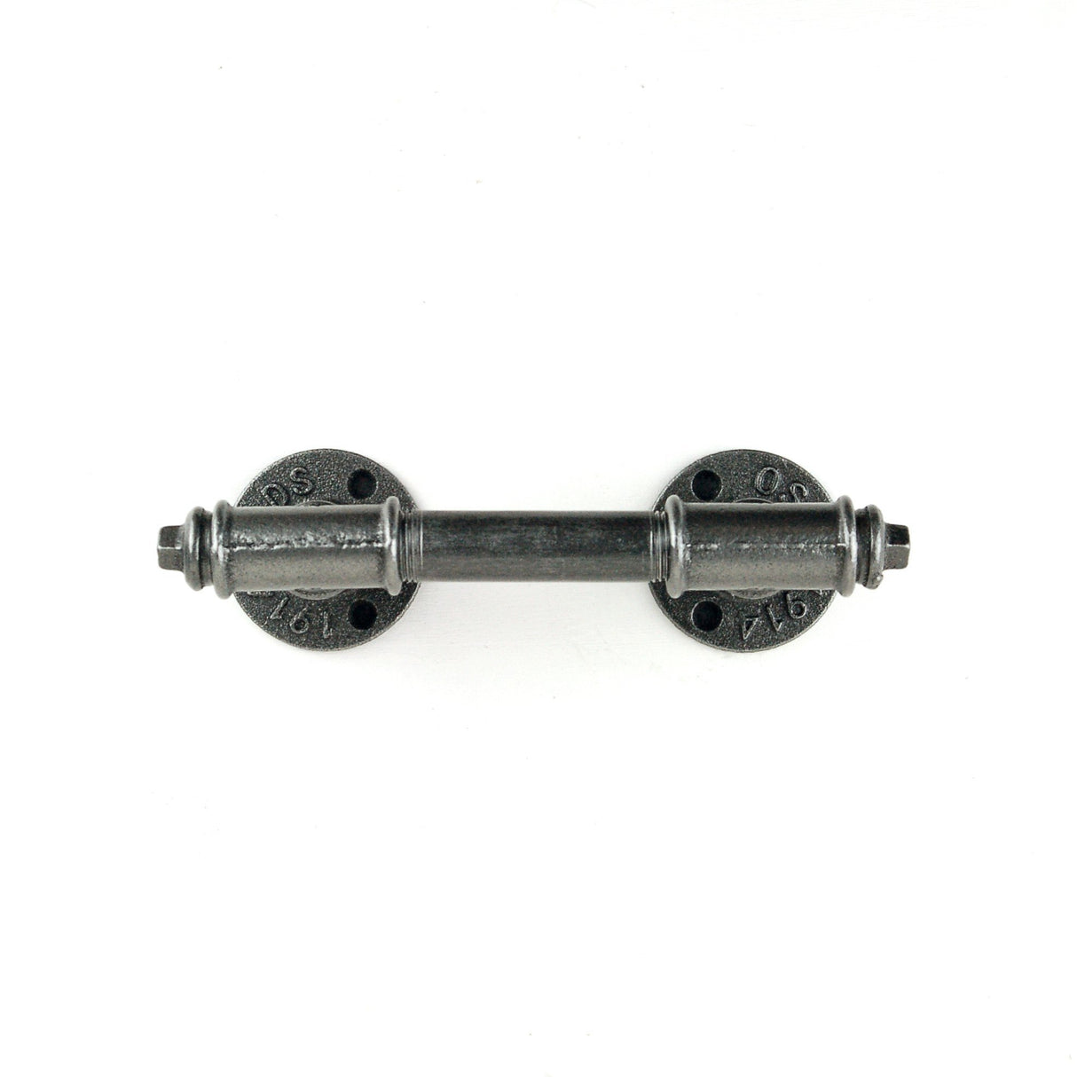barre de tirage porte en fonte et acier style industriel