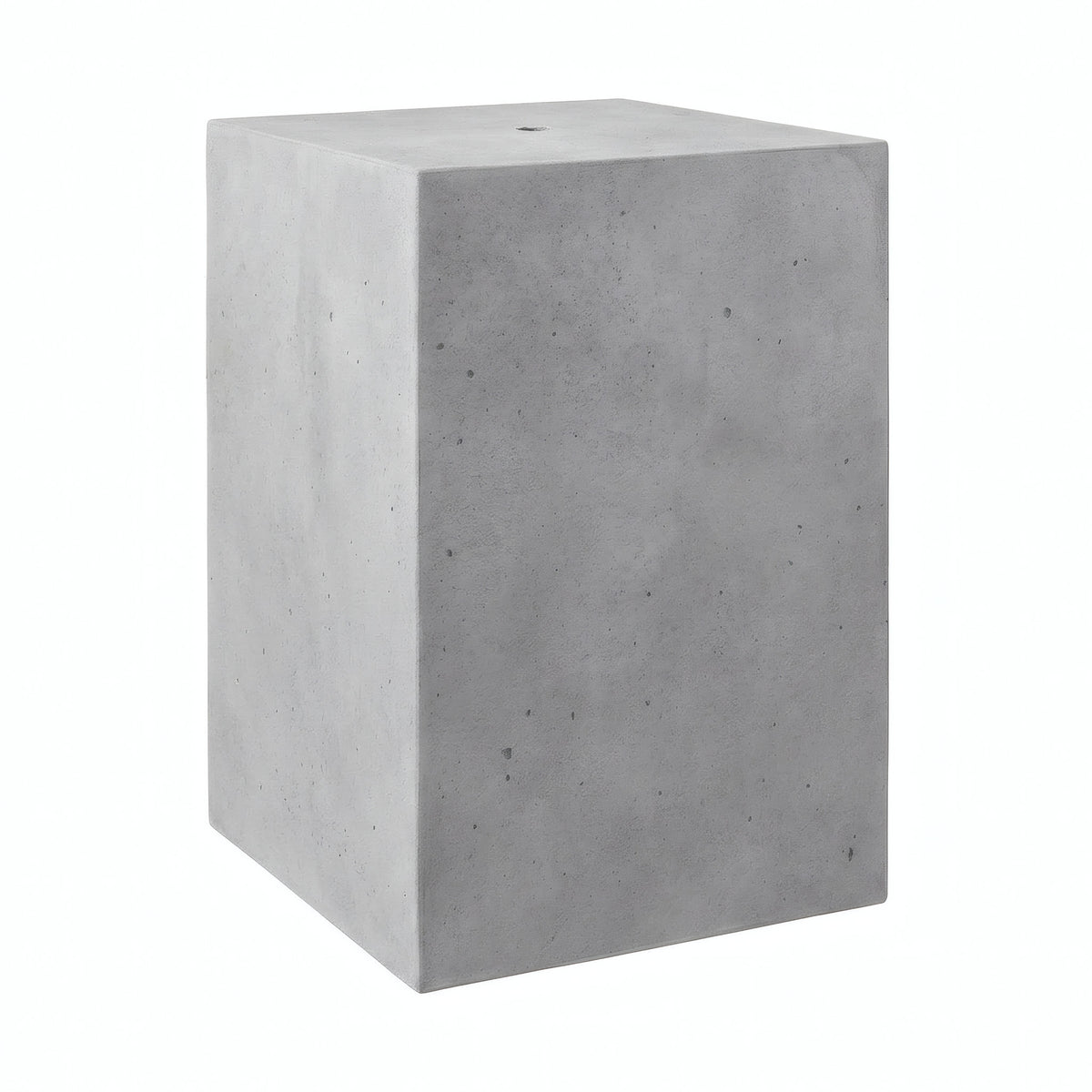 Klosz sześcienny z cementu z oprawką E27 — Jasny cement