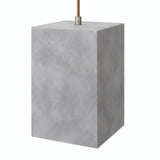 Klosz sześcienny z cementu z oprawką E27 — Jasny cement
