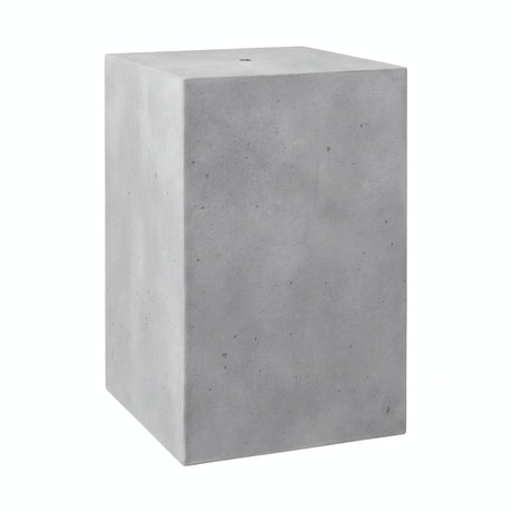 Klosz sześcienny z cementu z oprawką E27 — Jasny cement