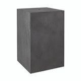 Klosz sześcienny z cementu z oprawką E27 — Ciemny cement