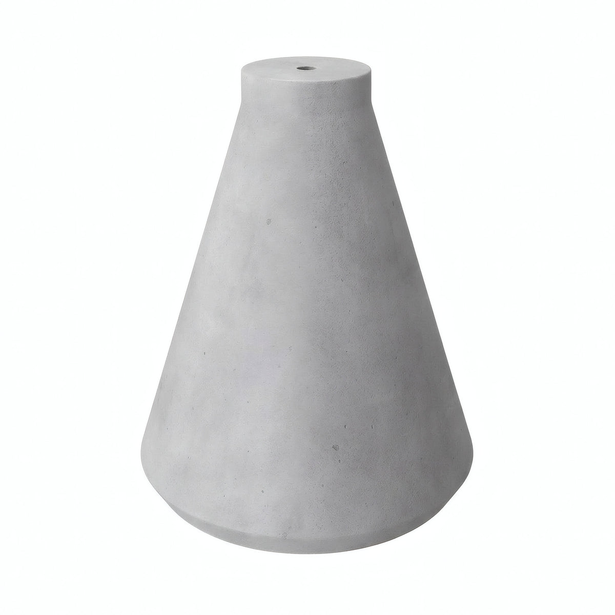 Klosz lejkowy z cementu z oprawką E27 — Jasny cement