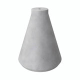 Klosz lejkowy z cementu z oprawką E27 — Jasny cement