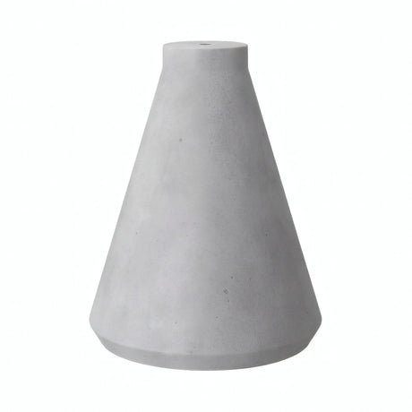 Klosz lejkowy z cementu z oprawką E27 — Jasny cement