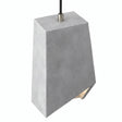 Klosz pryzmatyczny z cementu z oprawką E27 — Jasny cement