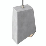 Klosz pryzmatyczny z cementu z oprawką E27 — Jasny cement