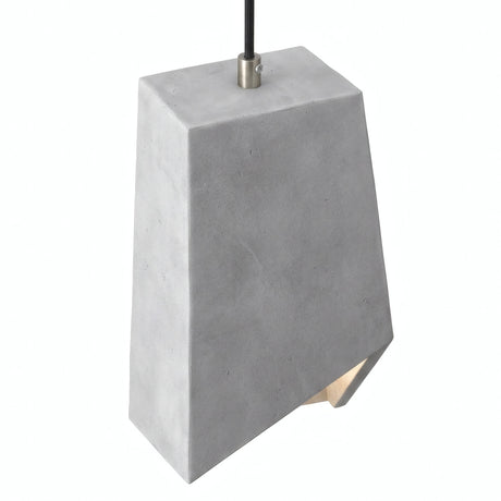 Klosz pryzmatyczny z cementu z oprawką E27 — Jasny cement