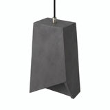 Klosz pryzmatyczny z cementu z oprawką E27 — Ciemny cement