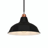 Klosz stożkowy z malowanego metalu Ø 30 cm do oprawki E27 — Czarny