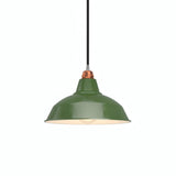 Klosz stożkowy z malowanego metalu Ø 30 cm do oprawki E27 — Zielony
