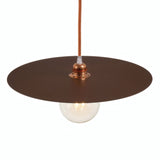 Płaski klosz dyskowy z żelaza Ø 40 cm do oprawki E27 — Efekt corten