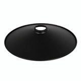 Płaski klosz z emaliowanego metalu Ø 30 cm do oprawki E27 — Czarny